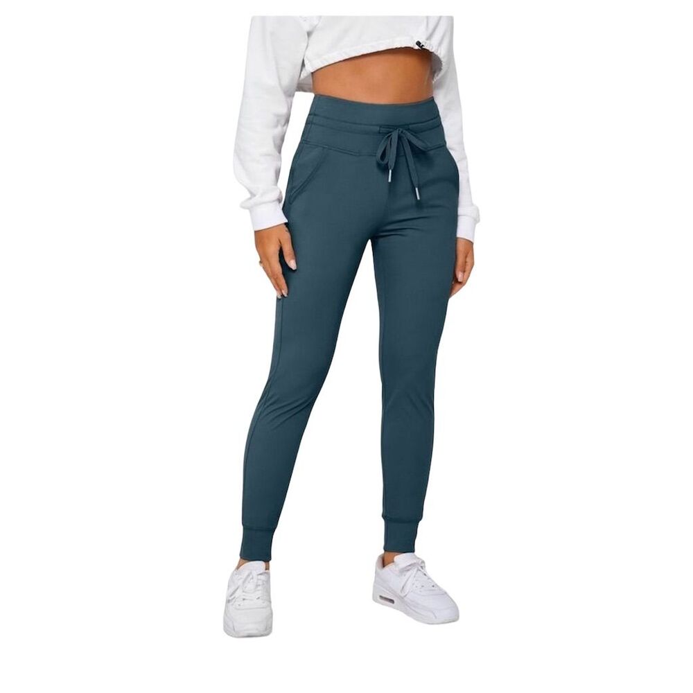 Halara Joggers Ink Green High Waist Drawstring Pants Women's Size S
